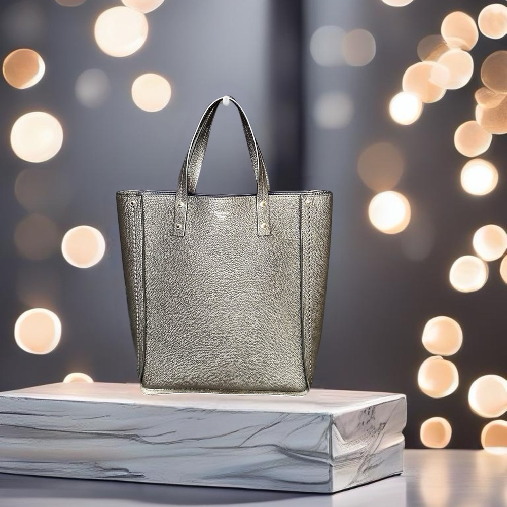 FONTANA MILANO 1915 Black Pebbled Leather Tote